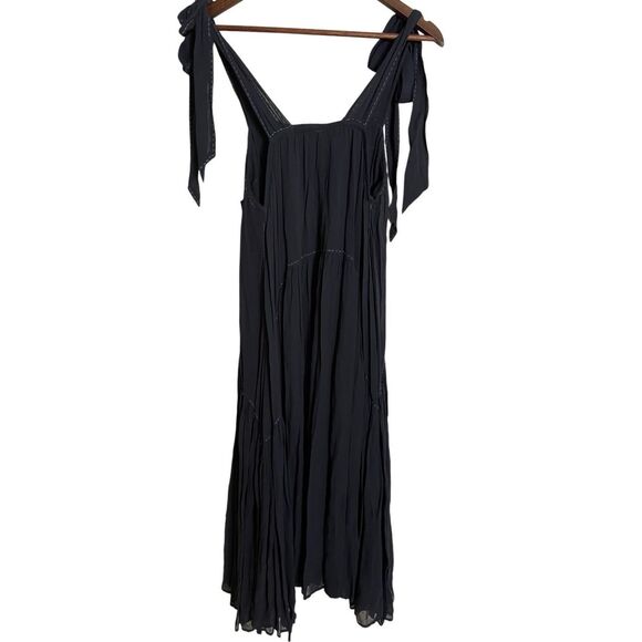Free People Lou Lou Utility Midi Dress Black Womans Small - Picture 3 of 13